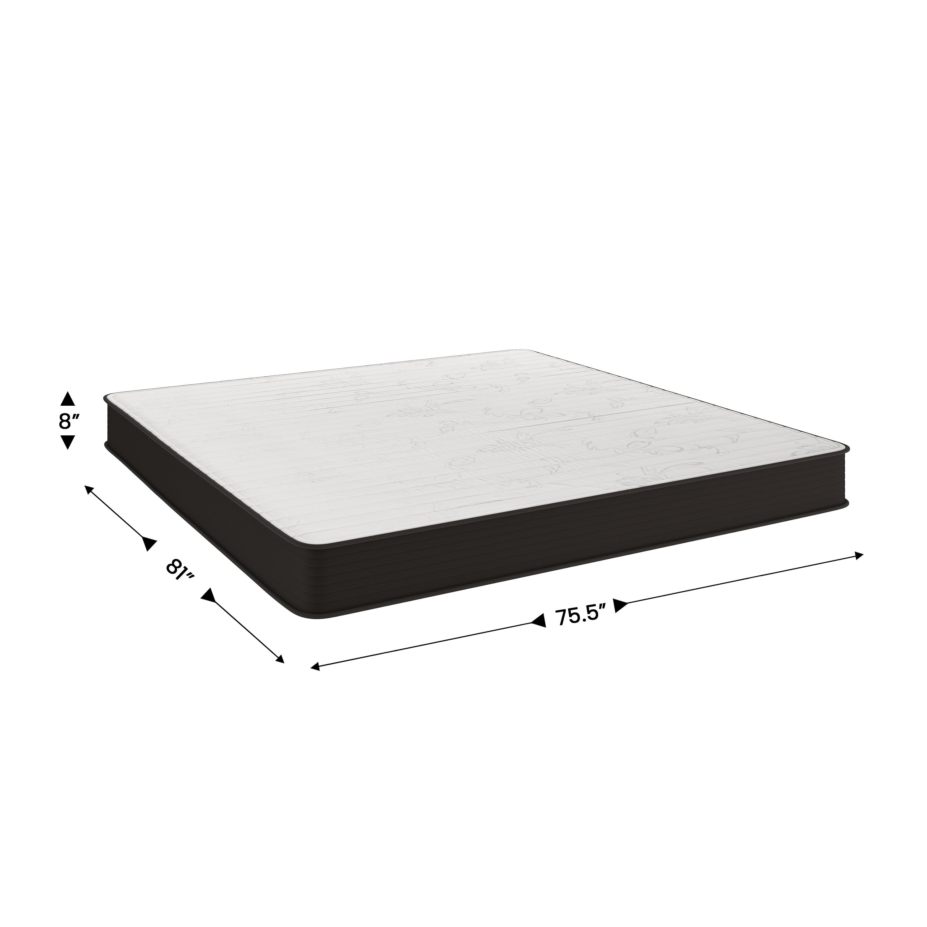 Dream 8 Inch Hybrid Mattress, King Size High Density Foam and Innerspring Mattress in a Box, CertiPur-US Certified Foam