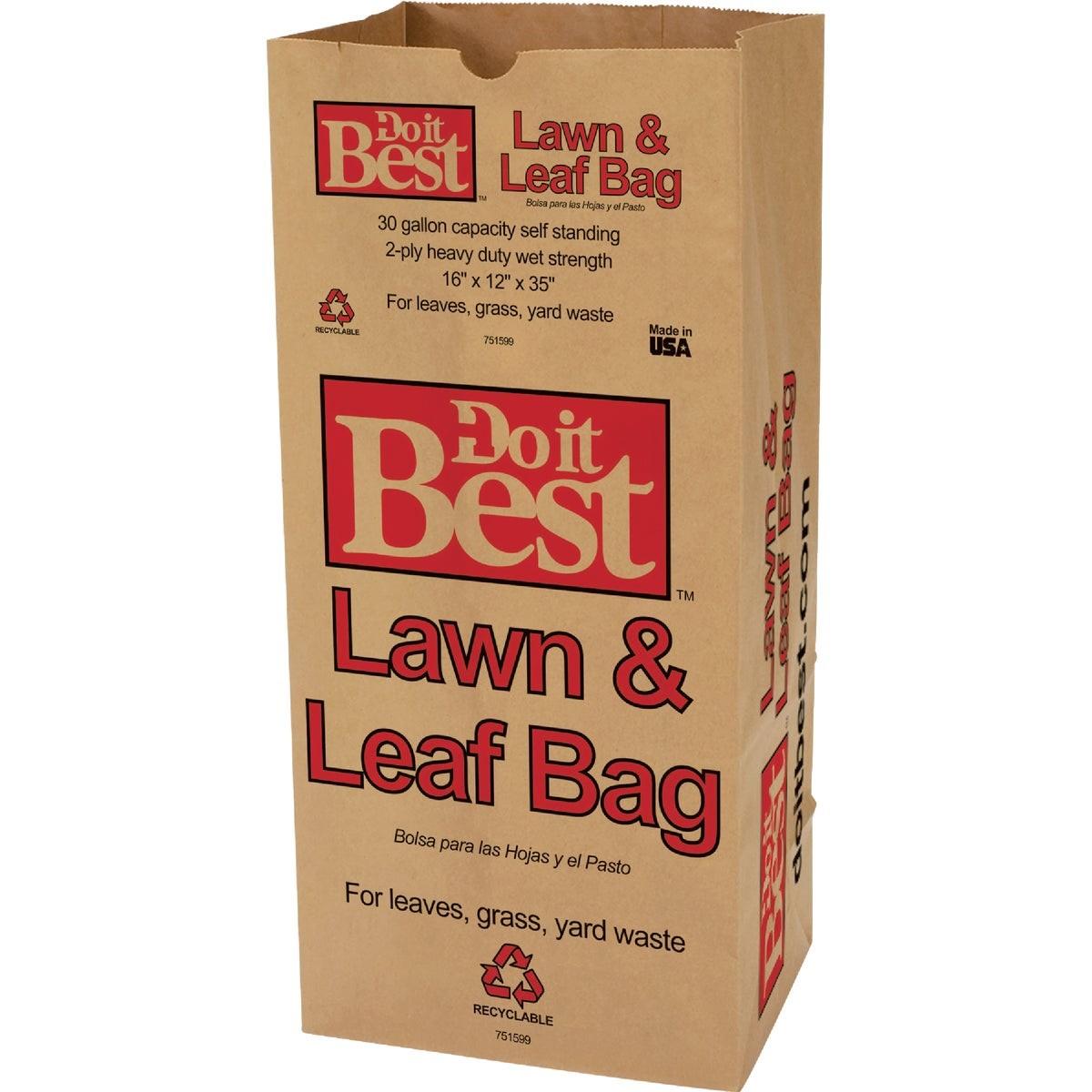 30 Gal. Natural Kraft Paper Yard Waste Lawn & Leaf Bag (15-Count)
