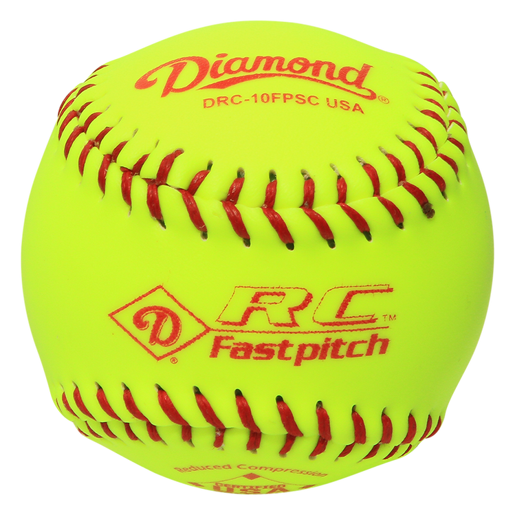 Softballs - Fastpitch - Softball, Reduced Comp, USA 10", Synthetic - Pack Of 12 (Model # - DRC-10FPSC USA)