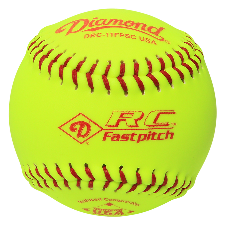 Softballs - Fastpitch - Softball, Reduced Comp, USA 11", Synthetic - Pack Of 12 (Model # - DRC-11FPSC USA)