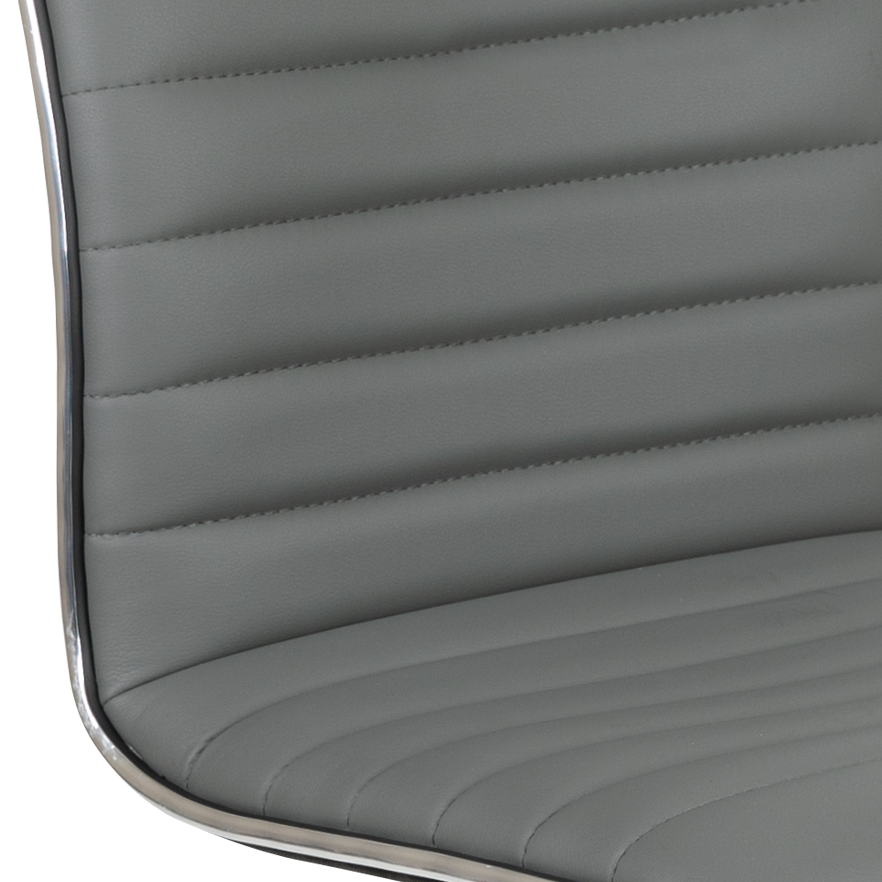 Alan Low Back Designer Armless Light Gray Ribbed Swivel Task Office Chair