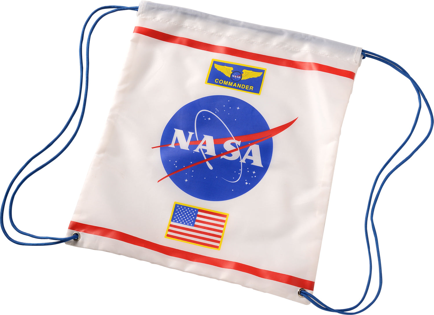 Drawstring Backpack Astronaut, White