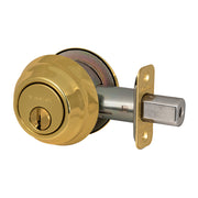 Grade 1 Double Cylinder Deadbolt; Polished Brass, KW1