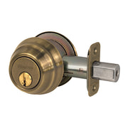 Grade 1 Double Cylinder Deadbolt; Antique Brass, KW1