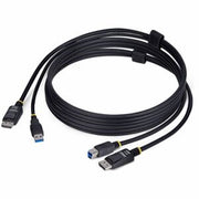 StarTech.com 6ft (1.8m) DisplayPort and USB 5Gbps KVM Cable 4K 60Hz Universally Compatible DP 1.2/USB 3.0 Combo Cable for KVM Switches