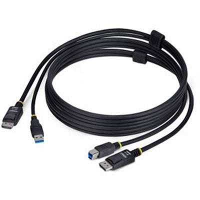 StarTech.com 6ft (1.8m) DisplayPort and USB 5Gbps KVM Cable 4K 60Hz Universally Compatible DP 1.2/USB 3.0 Combo Cable for KVM Switches