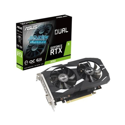 ASUS - Dual RTX 3050 6GB OC Gaming GPU - PCIe 4.0, GDDR6, HDMI 2.1, DP 1.4a, 2-Slot, Axial-tech Fans, 0dB Tech