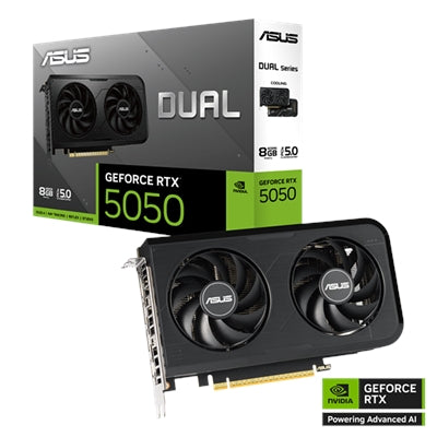 ASUS - DUAL NVIDIA GeForce RTX 5050 8GB GDDR6 PCI Express 5.0 Graphics Card - Black