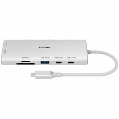 D-Link 10-in-1 USB-C Hub, Max 100W Power Delivery, Dual 4K HDMI Ports, 2 x USB-C & 2 x USB-A Data Ports, Ethernet and SD Card Slots for Dell Laptop, ThinkPad, and More (DUP-A01)