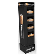 Duracell Optimum 24 Count Tower Floor stand Display, Includes: 12 packs of  DUROPT1500B12, and 12 packs of DUROPT2400B12, Set up Dimensions: Side to Back: 12", Front to Back: 12", Height: 48"