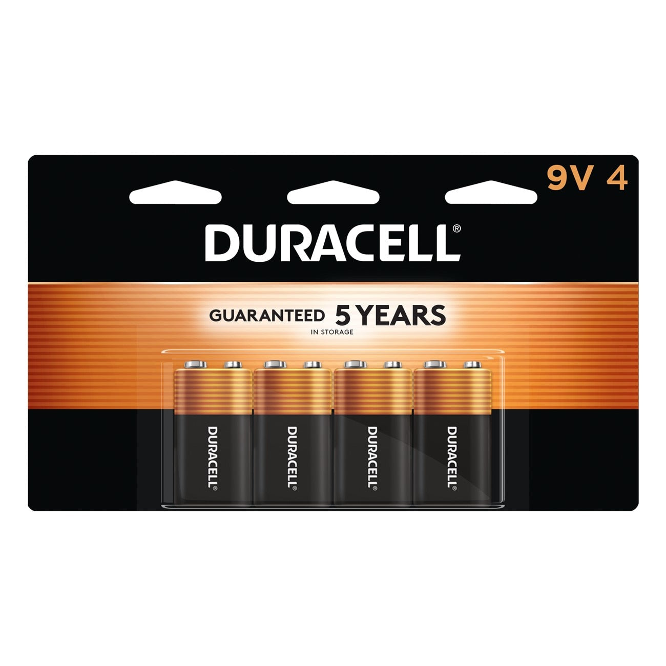 Duracell COPPERTOP Value Batteries, MN16B4DW, Size: 9V, Packaging Qty: 4 per Pack - 12 Packs Per Case