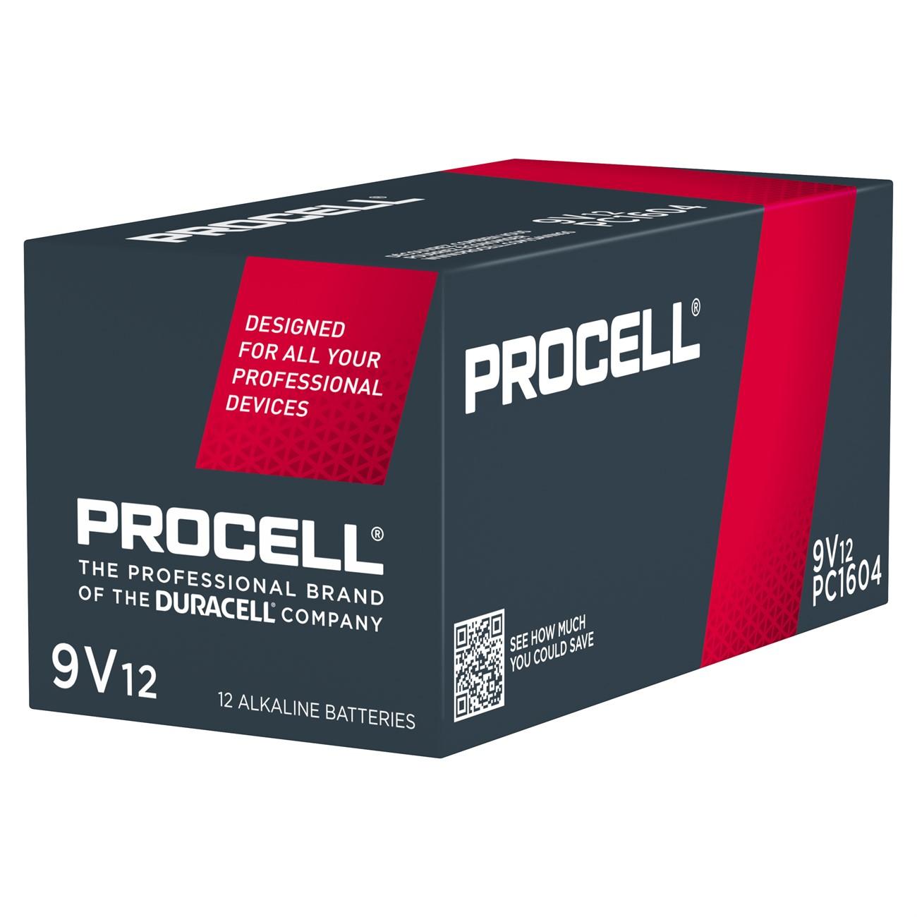 PC1604 Procell Constant, Alkaline Battery, 9V, Buk, 12/Box