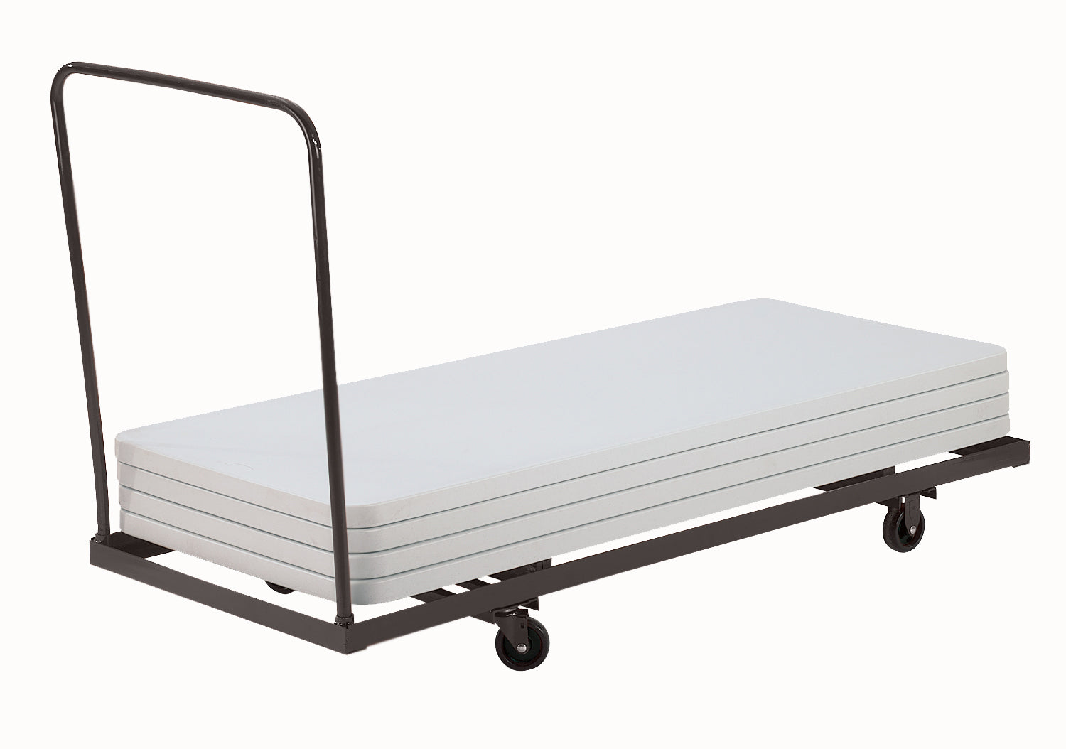 NPS® Folding Table Dolly for Horizontal Storage, Up To 72" L, Frame Color: Brown