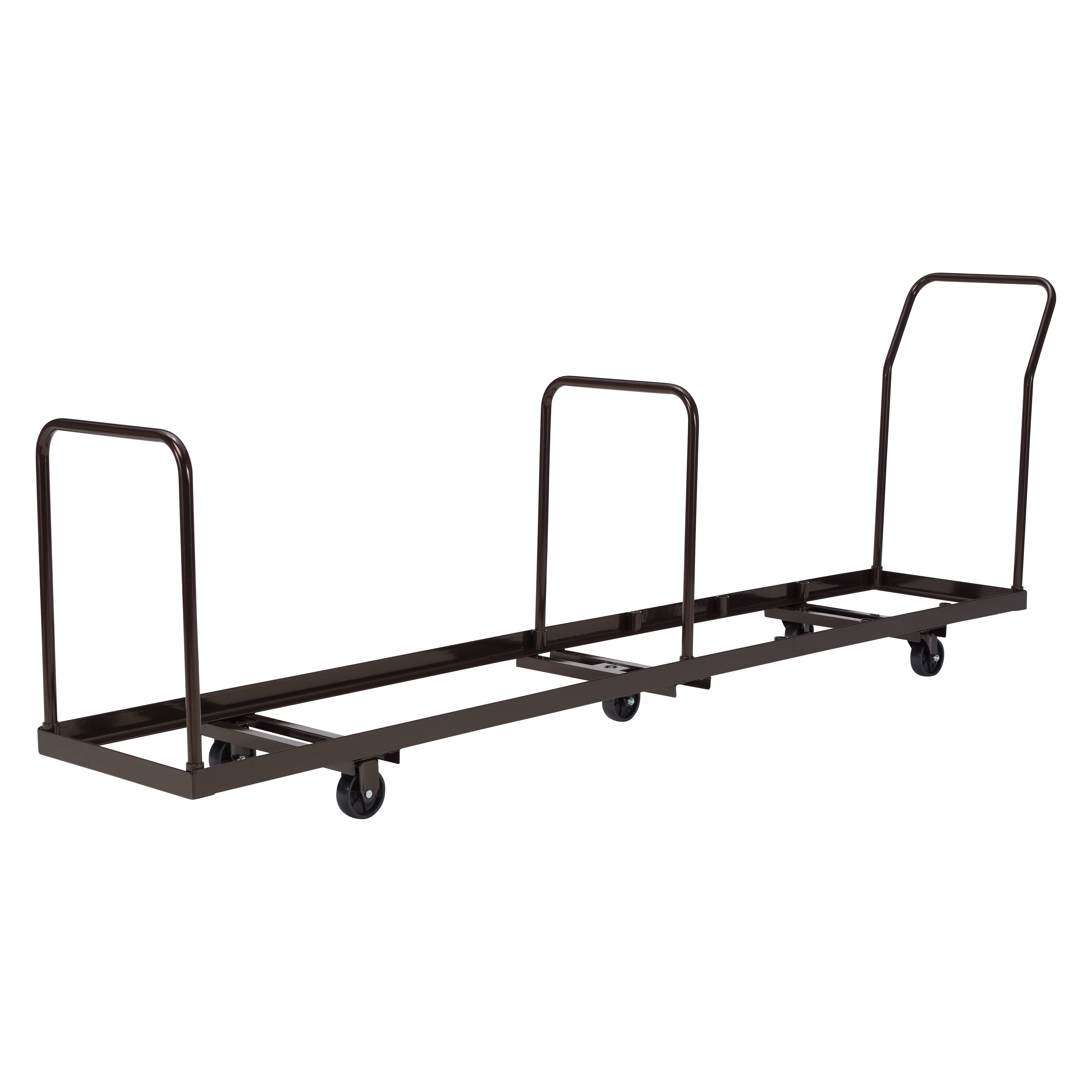 NPS® Folding Chair Dolly for Vertical storage, 50 Chair Capacity, Frame Color: Brown