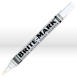 ITW Dymon/Dykem Brite-Mark Valve Action Marker, Type: Valve action tip, Style: Permanent capillary marker, Material: Solvent based, Size: Medium tip, Color: White, Replaces Part Number: DYM41008