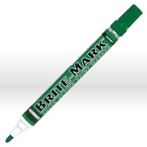 ITW Dymon/Dykem Brite-Mark Valve Action Marker, Type: Valve action tip, Style: Permanent capillary marker, Material: Solvent based, Size: Medium tip, Color: Green, Replaces Part Number: DYM41004