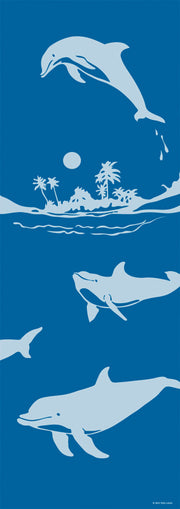 YOGI MAT™ Dolphins - Blue -  1/8"H x 24"W x 68"L
