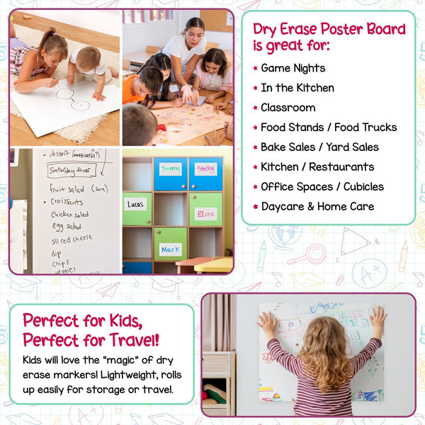Dry-Erase Boards 22"x28" 30 pcs