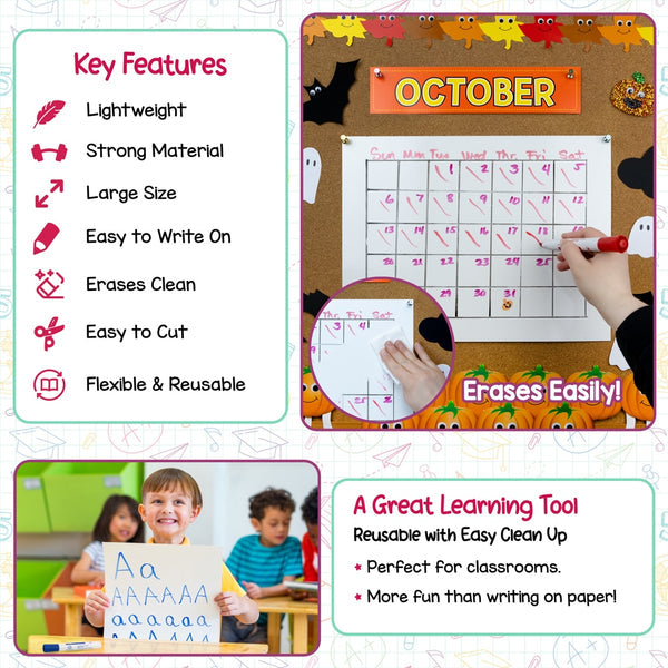 Dry-Erase Boards 4"x11" 60 pcs