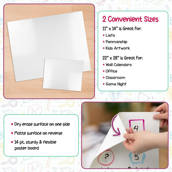 Dry-Erase Boards 4"x11" 120 pcs
