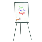 MasterVision Silver Easy Clean Dry Erase Tripod Pres. Aluminum Frame Easel, Black