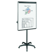 MasterVision Silver Easy Clean Dry Erase Mobile Pres. Easel, Black
