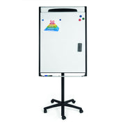 MasterVision Magnetic Platinum Dry Erase Mobile Pres. Easel, Black & Silver