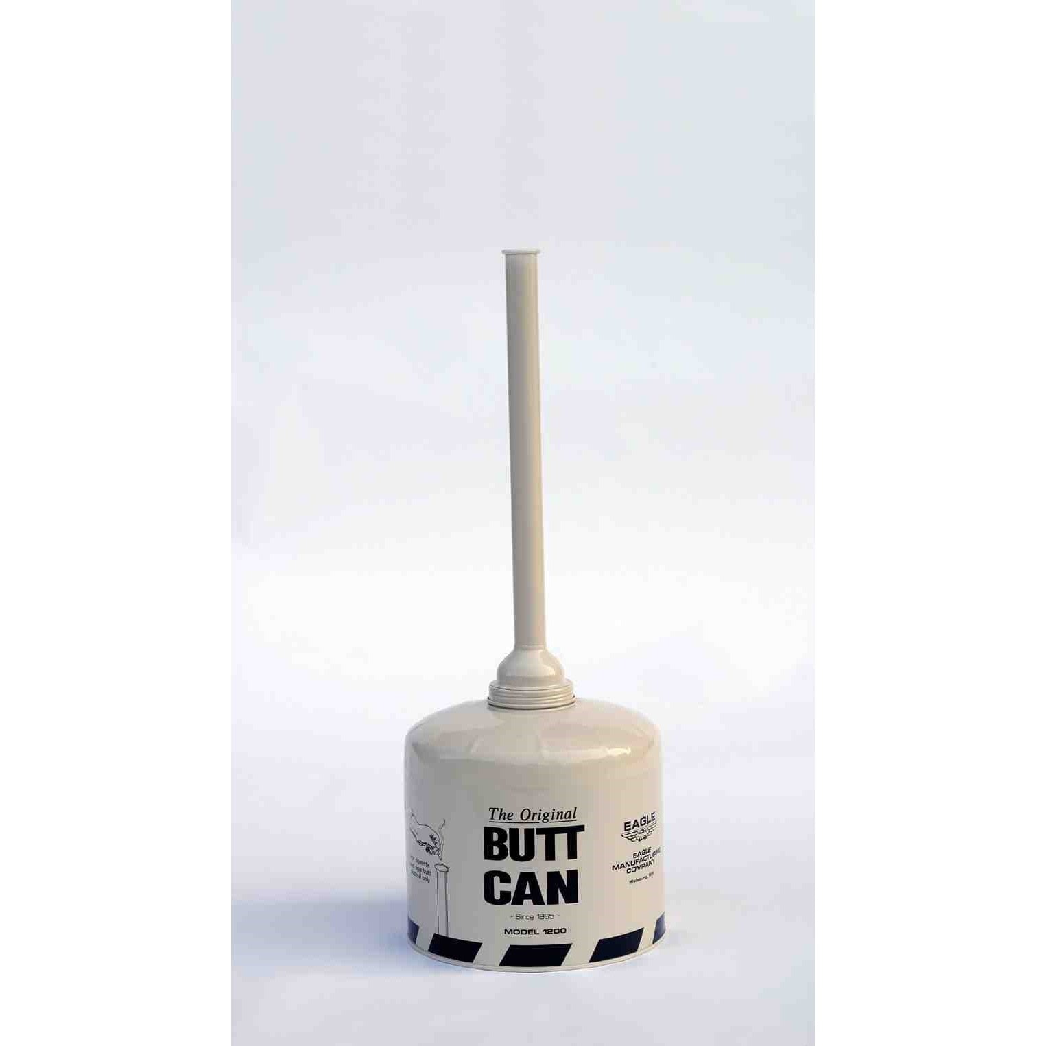 SAFETY BUTT CANS, The Original Butt Can - All Metal w/Open Tube-Beige, CAPACITY: 5 Gal.