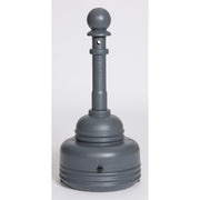 SAFESMOKERS, SafeSmoker Receptacle - Poly w/Metal Bucket-Gray, CAPACITY: 5 Quart