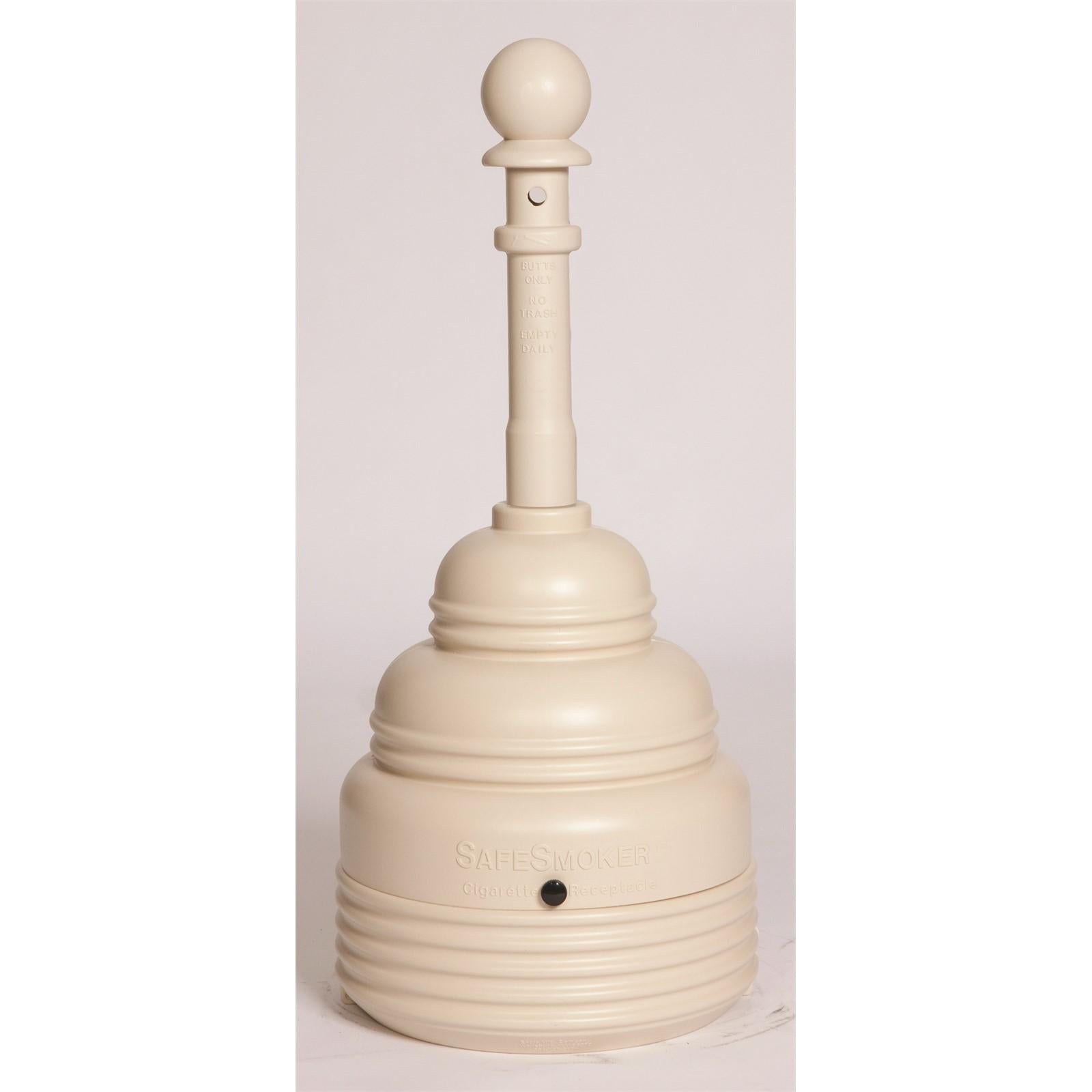 SafeSmoker Receptacle - Poly w/Metal Bucket-Beige, CAPACITY: 4 Gal.