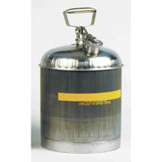 SAFETY CANS, Stainless Steel w/Teflon Cap Gasket, CAPACITY: 5 Gal.