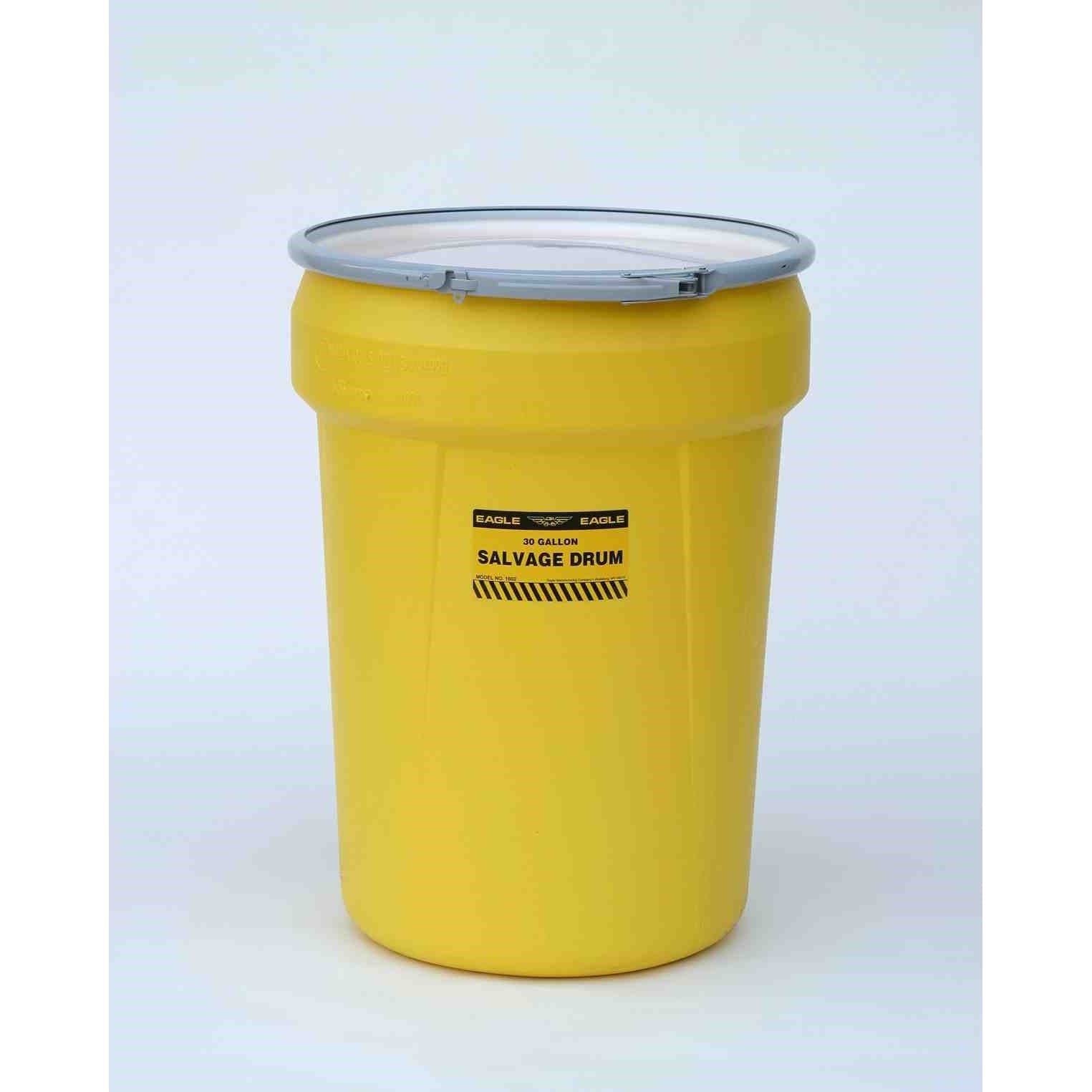 LAB, OVERPACK AND SALVAGE DRUMS, 30 Gal. Salvage Drum w/Metal Lever-Lock Ring