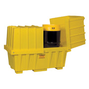 OUTDOOR STORAGE & TWO DRUM WORKSTATIONS, 2 Drum Work Station Low with Cover
