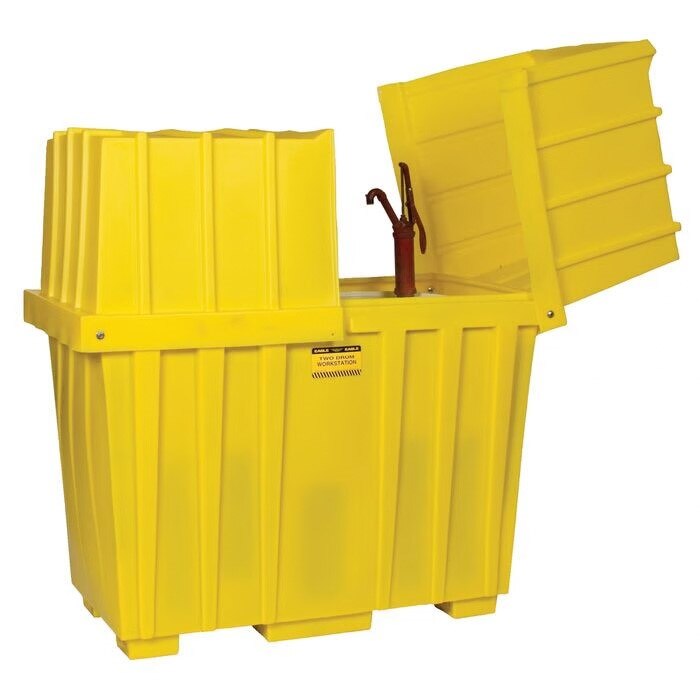 OUTDOOR STORAGE & TWO DRUM WORKSTATIONS, 2 Drum Work Station w/Cover