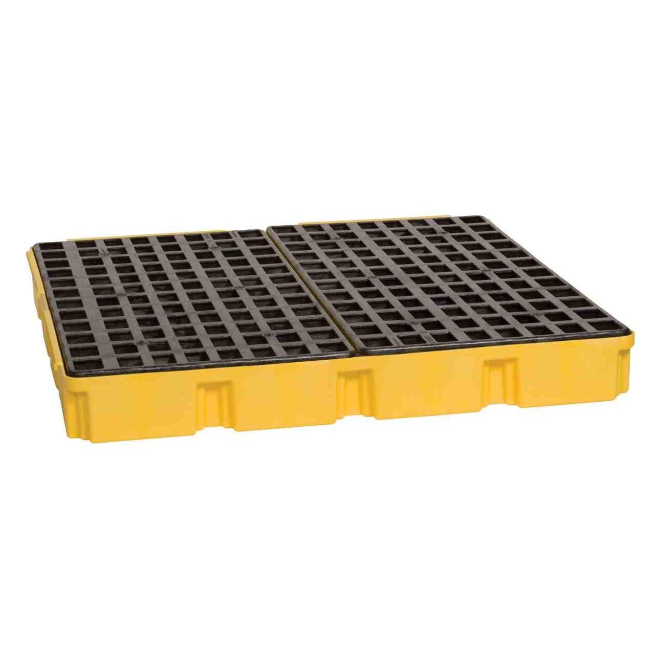 Eagle Manufacturing HAZ-MAT PRODUCTS SPILL PLATFORMS AND PALLETS, 4 Drum Modular Platform - Yellow no Drain