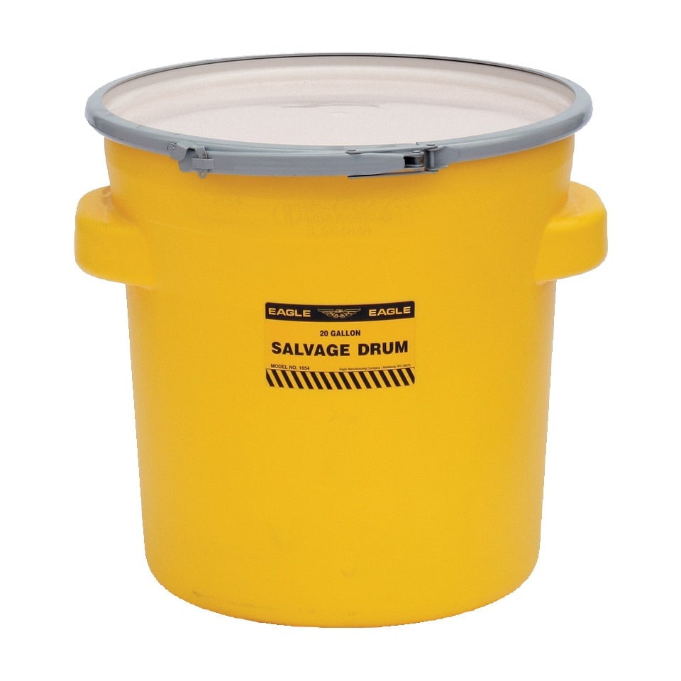 LAB, OVERPACK AND SALVAGE DRUMS, 20 Gal. Salvage Drum w/Metal Lever-Locking Band