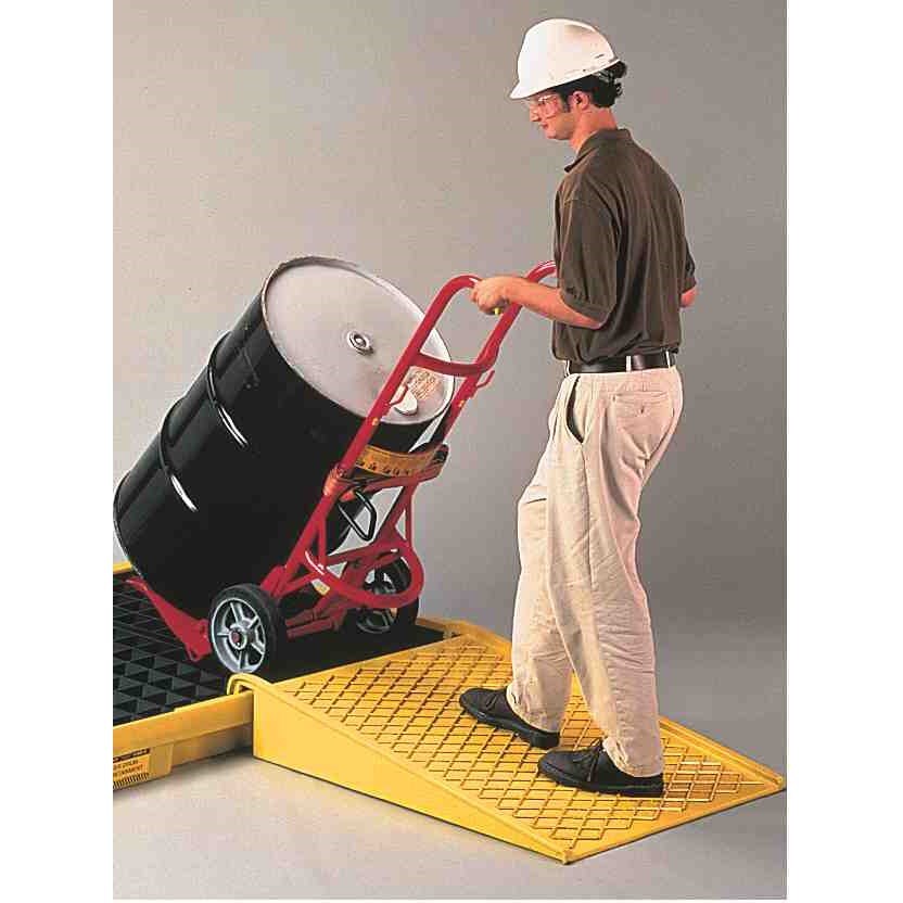 HAZ-MAT PRODUCTS SPILL PLATFORMS AND PALLETS, Poly Ramp for Platform Units & 1645 (Yellow)