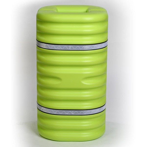 COLUMN PROTECTORS, 10" Column Protector, Lime w/Reflective Bands