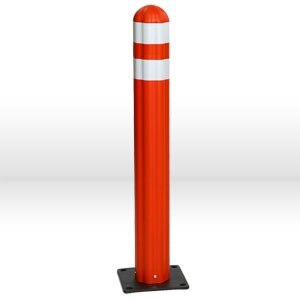 BARRICADES & DELINEATORS, Poly Guide-Post Delineator, Orange w/Reflective