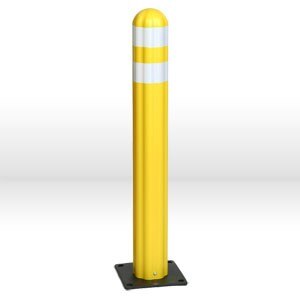 BARRICADES & DELINEATORS, Poly Guide-Post Delineator, Yellow w/Reflective