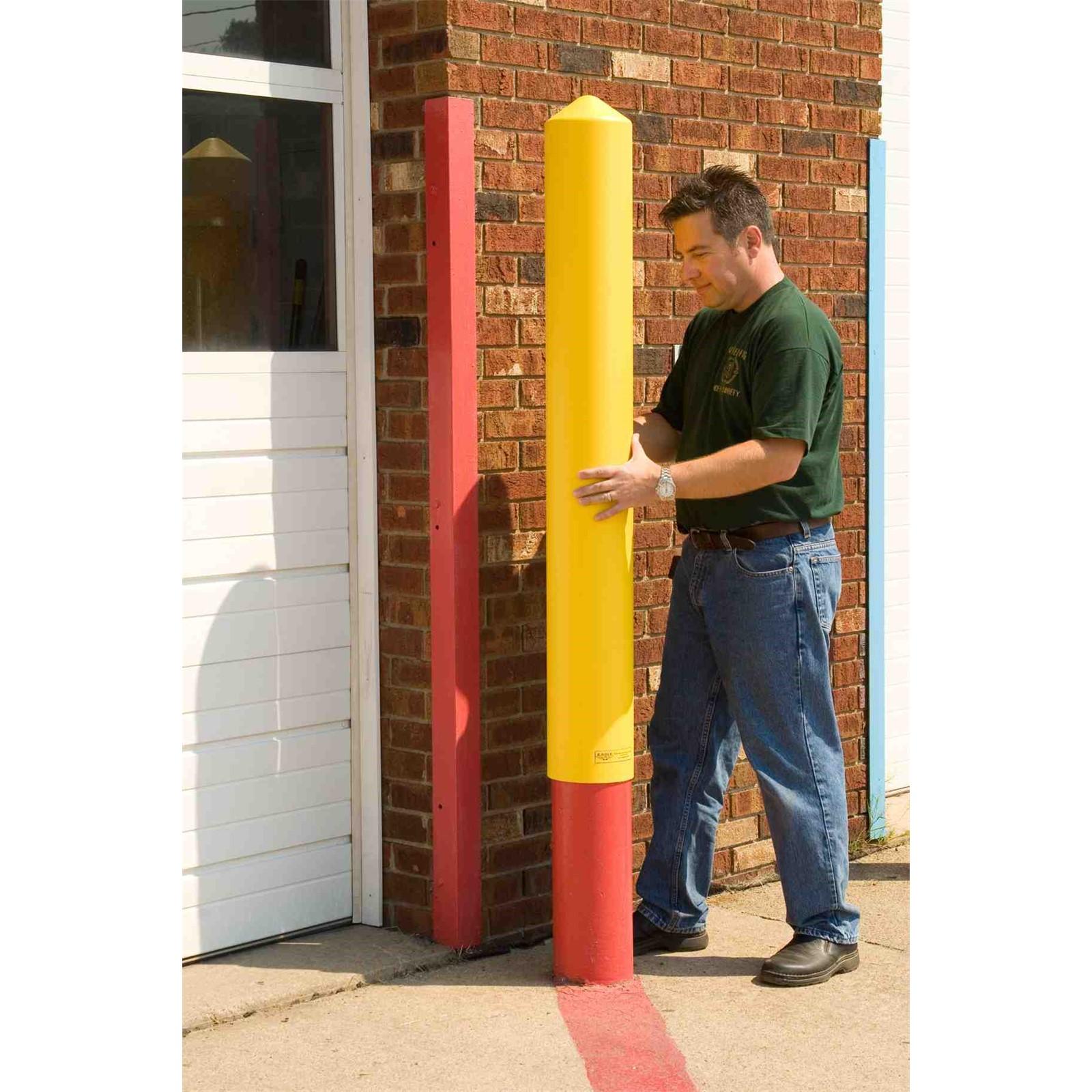 BUMPER POST SLEEVES-SMOOTH , 6" Bumper Post Sleeve-Smooth Sided-Yellow