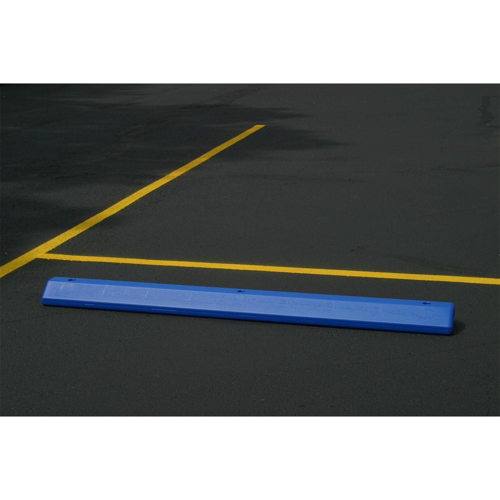 PARKING STOPS, SPEED BUMP, POLY CURB RAMP, POLY DOCKPLATE, Parking Stop-Blue Polyethylene