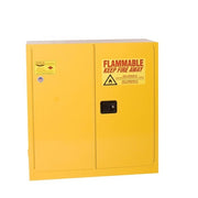Safety Storage Cabinet 30 Gal. Flammable Liquid Storage Yellow Two Door Manual One Shelf