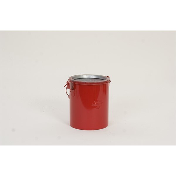 SAFETY BENCH & DAUB CANS, Metal - Red Bench Can without Lid, CAPACITY: 6 Qt.