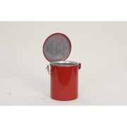 SAFETY BENCH & DAUB CANS, Metal - Red Bench Can, CAPACITY: 8 Qt.