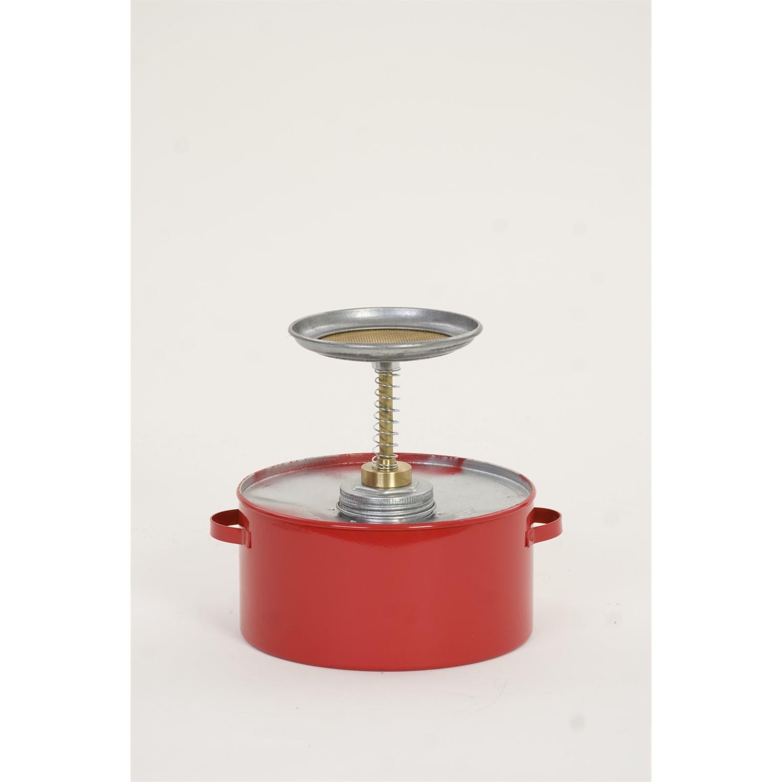SAFETY PLUNGER CANS, Metal - Red, CAPACITY: 2 Qt.