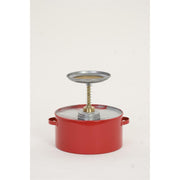 SAFETY PLUNGER CANS, Metal - Red, CAPACITY: 2 Qt.