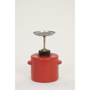 SAFETY PLUNGER CANS, Polyethylene - Red, CAPACITY: 2 Qt.