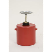SAFETY PLUNGER CANS, Polyethylene - Red, CAPACITY: 4 Qt.