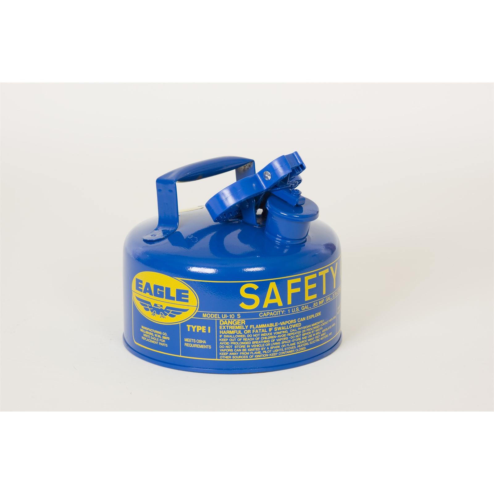 SAFETY CANS, Metal - Blue (Kerosene), CAPACITY: 1 Gal.